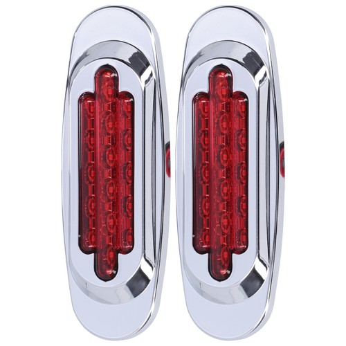 ˘Pair 16LEDs Taillight Electroplated Trim Side Marker Auto External Lamps For - Picture 5 of 12