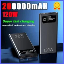 200000mAh Fast External Portable Power Bank Battery Charger For Cell Phone