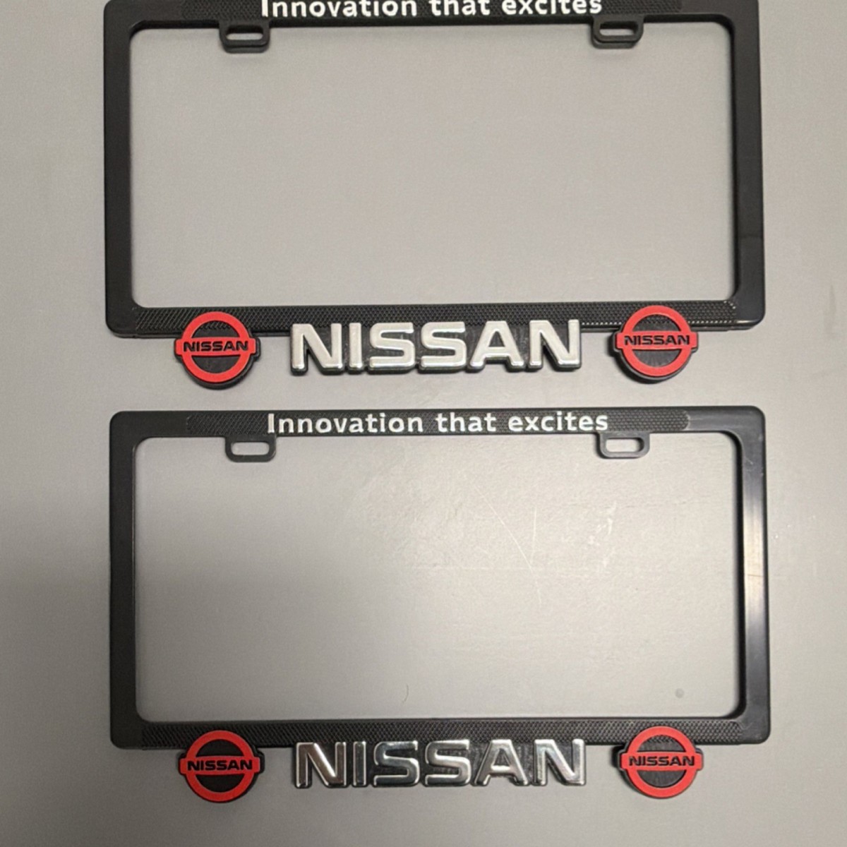 Nissan Inovation That Excites License Plate Frame Set Of 2 | eBay
