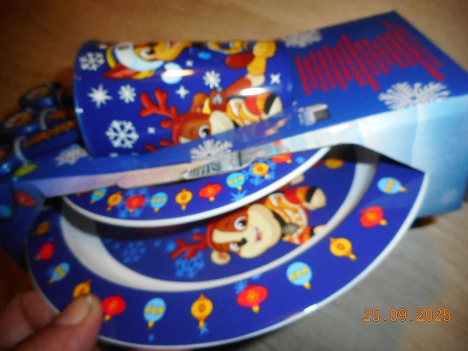 Disney Kinder Teller Frühstücks - Geschirr Set 6 teilig Weihnachten Var.2 - Bild 4 von 4