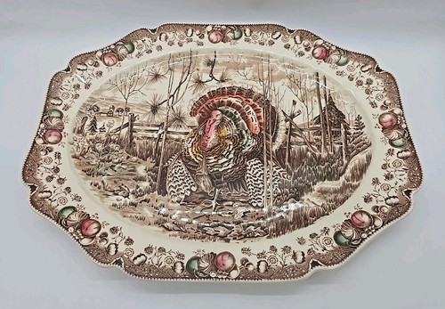 Johnson Brothers His Majesty 20" x 16" Turkey Serving Platter Made In England