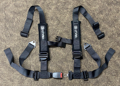 UTVMA, 2-inch 4-point Harness with Auto Buckle, BLACK