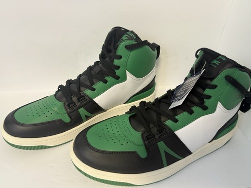 Lacoste Green/White/Black Leather Sneakers Men's Size 11 New NIB Shoes high top