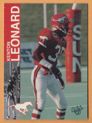 Kenton Leonard 1995 REL CFL card #9 Calgary Stampeders  Nicholls State