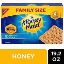 Honey Maid Graham Crackers, Family Size, 19.2 Oz FRESH FREE SHIPPING