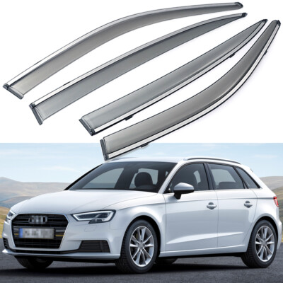Window Vent Visor Deflector Shade Rain Guard Set for 2013-2019 Audi A3 Hatchback
