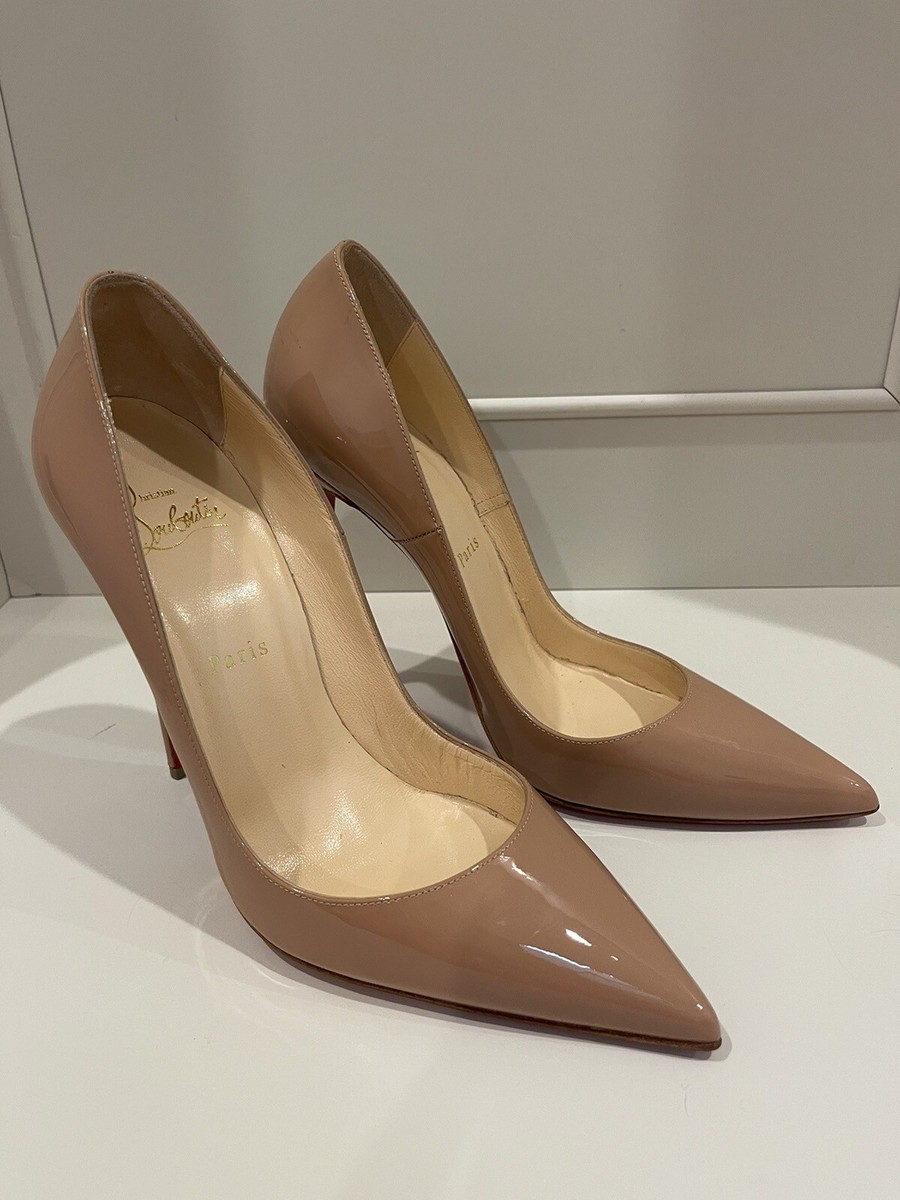Christian Louboutin Nude Pigalle follies Patent Leather Heels Sz40