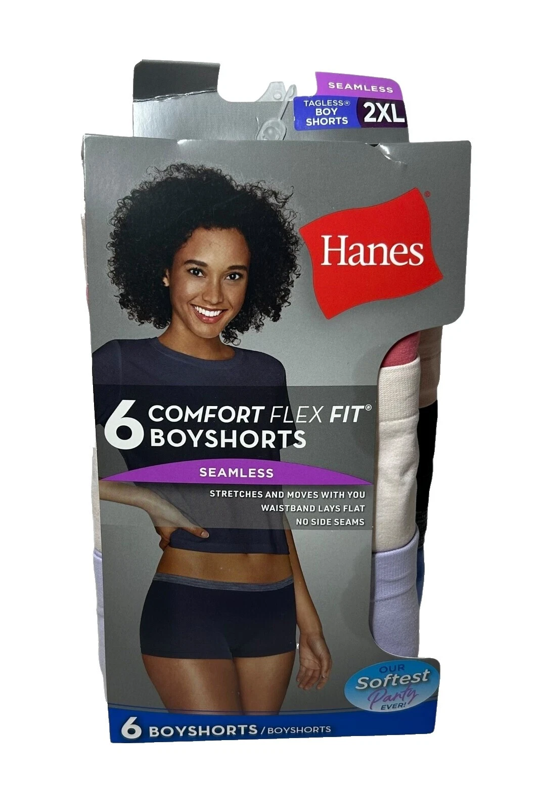 Трусики многоцветные женские Hanes нейлоновые