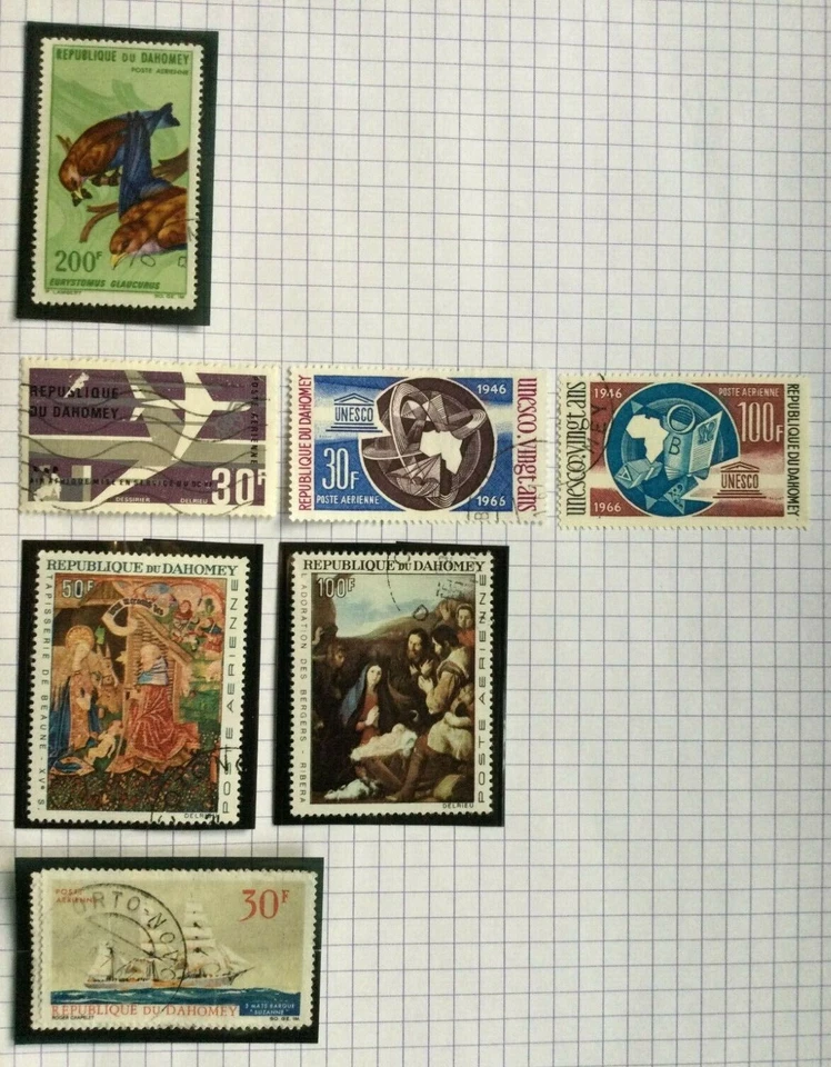 Timbres du DAHOMEY  LOT DE 67  OBLITERES  poste aérienne 1960-74 - Photo 2/4