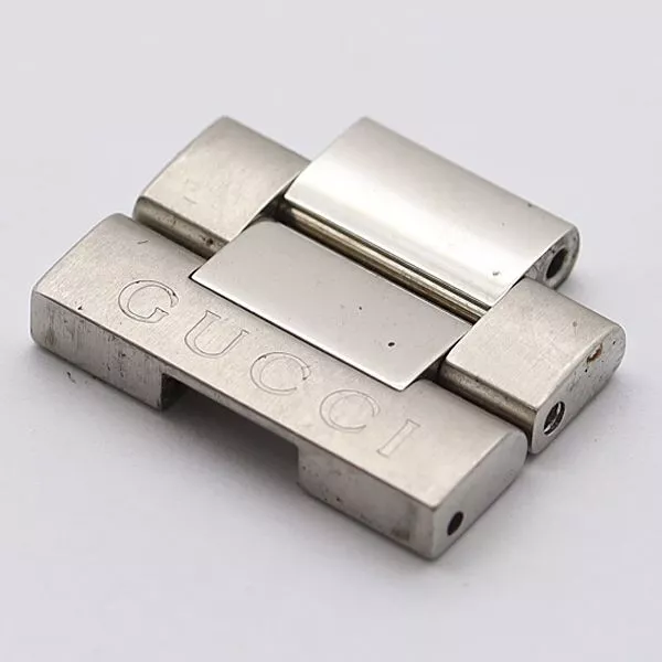 Gucci Véritable 2 Maillons Montre Homme/Femme Bracelet Ceinture Pièces Argent 18mm