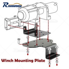 Front Winch Mount Plate For Yamaha Rhino 450660700 Fit 4.875 Roller Fairlead