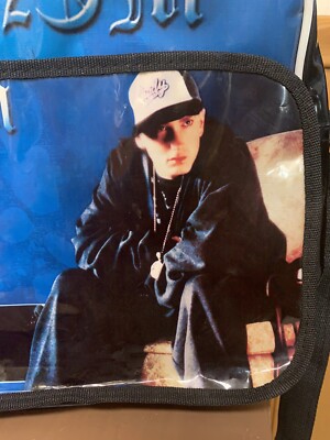 RARE Vintage 90's Y2K EMINEM Messenger Bag Shoulder Purse Vinyl