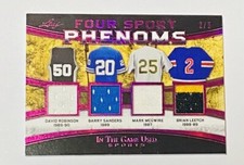 2019 Leaf ITG Phenoms David Robinson Barry Sanders McGwire Leetch 2/5 Jersey