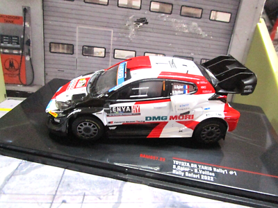 1/43 Ixo 2022 Toyota GR Yaris Rally1 #1 4th safari rally Toyota Gazoo Racing WRT Sébastian Ogier, Benjamin Veillas Car Model