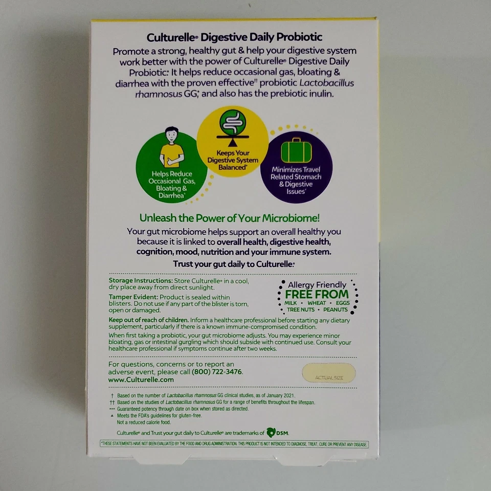Culturelle Probiótico Digestión 50 Cápsulas Exp 2027+ Foto 2 de 4