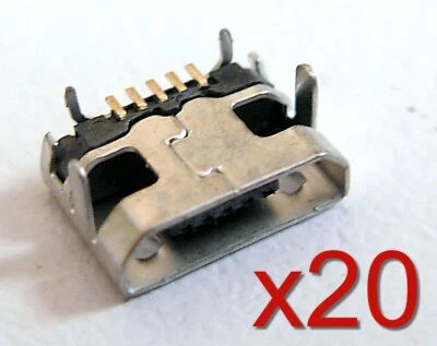 20x connecteur à souder micro USB type B femelle / 20pcs Female connector solder - Photo 1/4