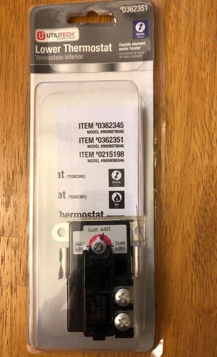 Water Heater Thermostat Single Element Pole Hot Temperature Sensitive