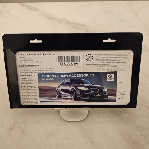 BMW Domed Black License Plate Frame OEM 82120010398 - Bild 3 von 3