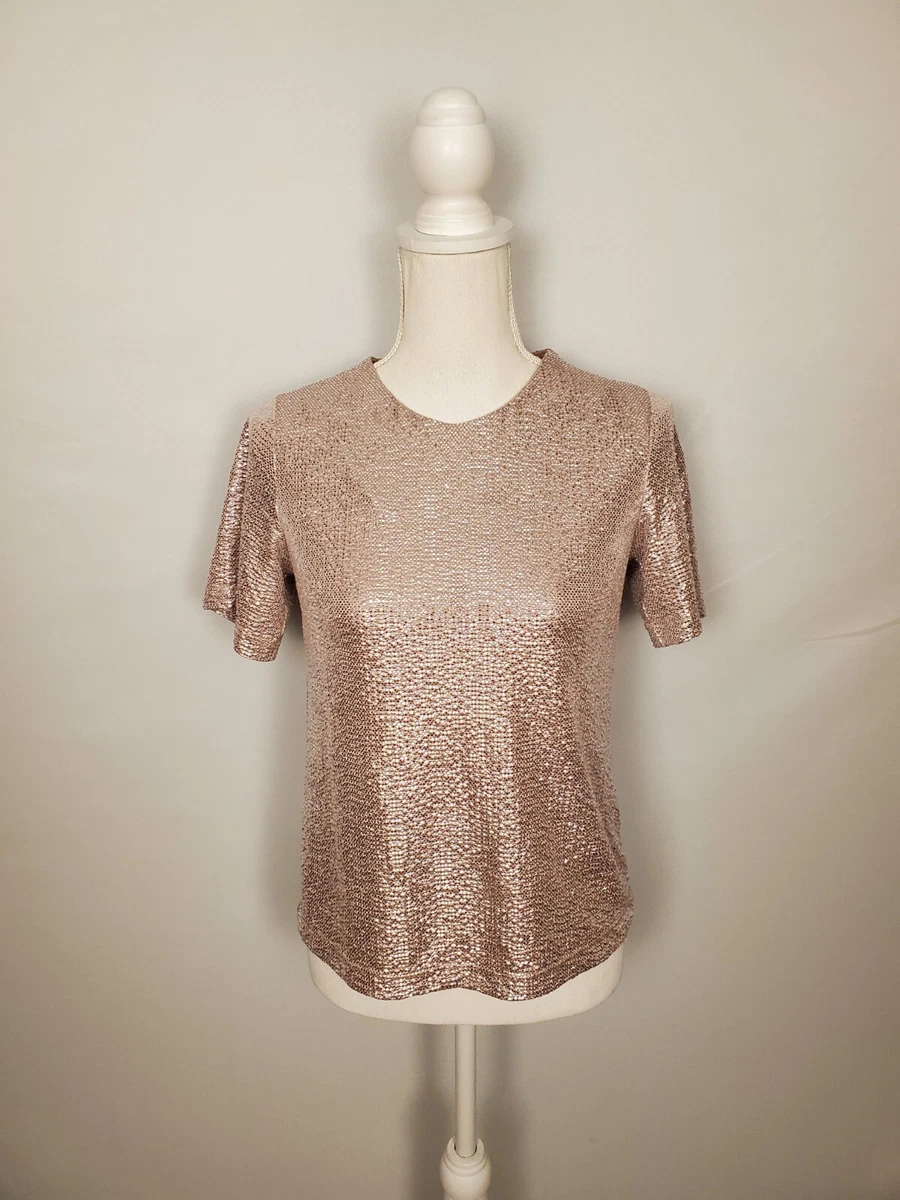 rose gold sparkle top