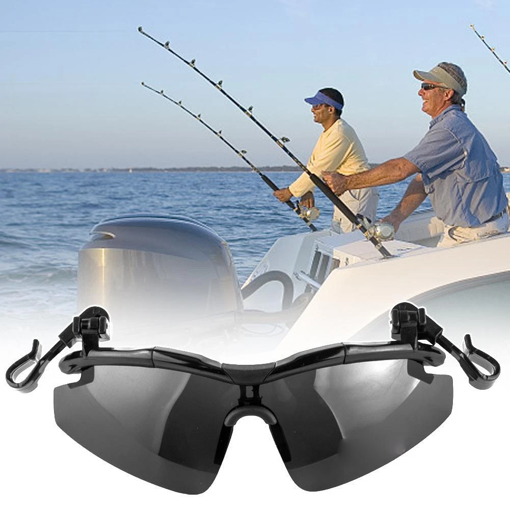 Outdoor Polarized Fishing Glasses with Reversible Cap Clip