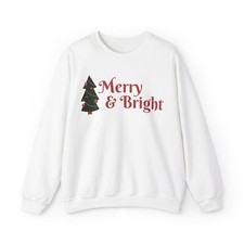 Christmas Tree Merry  Bright Sweatshirt: Seasonal Seller, Unisex, Heavy Blend,