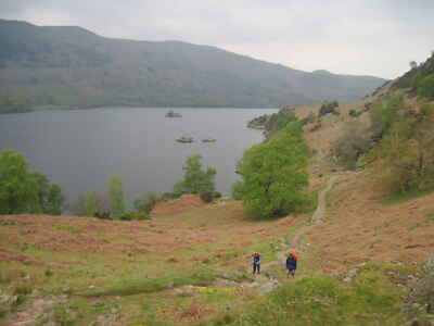 Foto 12x8 Bridleway am Ostufer Glenridding Silver Crag steigt bis th c2012