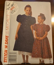 McCall's Pattern 5573 Girls Dress Sizes 4 - 5 - 6 New/Uncut