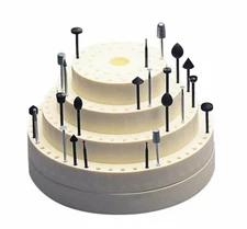 Rotating Jewelry Bur Organizer Rotary Tool Drill Brush Diamond Points Storage