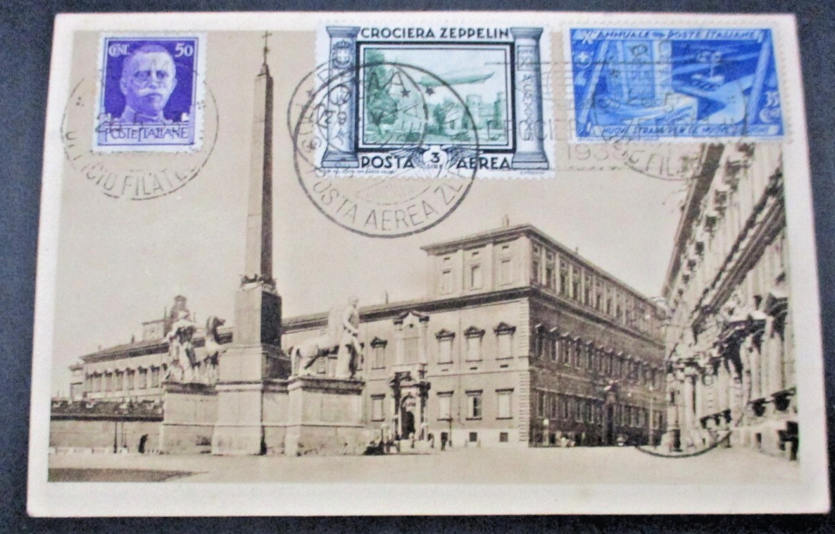 VOLO ZEPPELIN - ZEPPELIN P.A. L. 3 + DECENNALE C. 35 + others 'ROME 26.5.35'