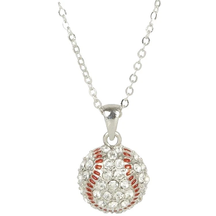 Collares y colgantes de cristal de moda deportiva