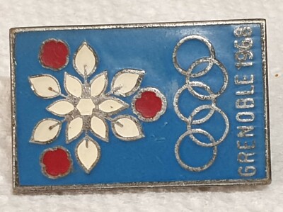 Insigne émaillé JO Grenoble 1968 – X Jeux Olympiques D'hiver – France – Vintage