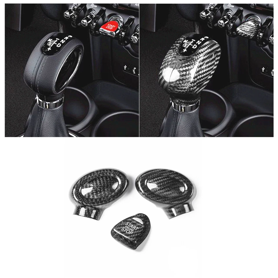 OE Carbon Fiber Gear Shift Knob Cover w/SST Trim for Mini Cooper F54 F55 2015-21 Foto 2 de 4