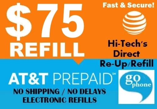 $75 ATT AT&T PREPAID REFILL 💥 DIRECT TO PHONE 💥ONLINE REFILL ✅ GET IT TODAY! - Image 2 of 3