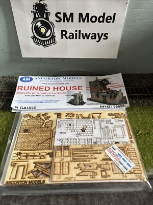 Ruinenhaus Gebäude Laser Cut Bausatz Spur N Maßstab 1:148 Ancorton Models NFH2