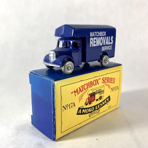 Matchbox No 17A Moko Lesney Bedford Removals Van w/Box Authentic Recreations