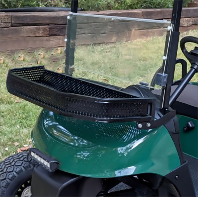 For 2008+ EZGO RXV Golf Cart Front Clay Basket Storage Cargo W/ Mounting Bracke