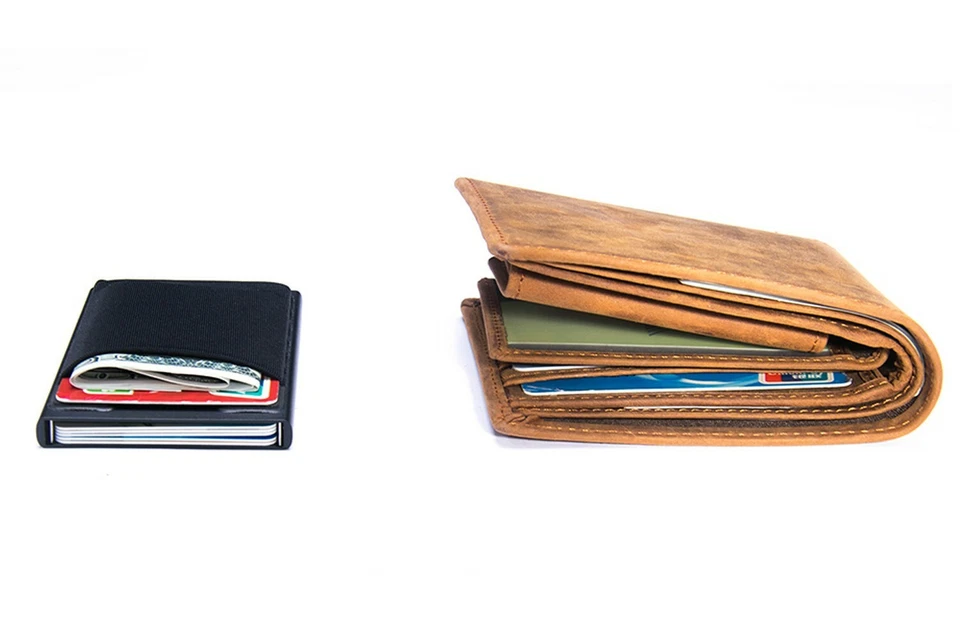 Porte carte crédit RFID - Anti piratage - étui bancaire - Aluminium - Métal  - Photo 3/4