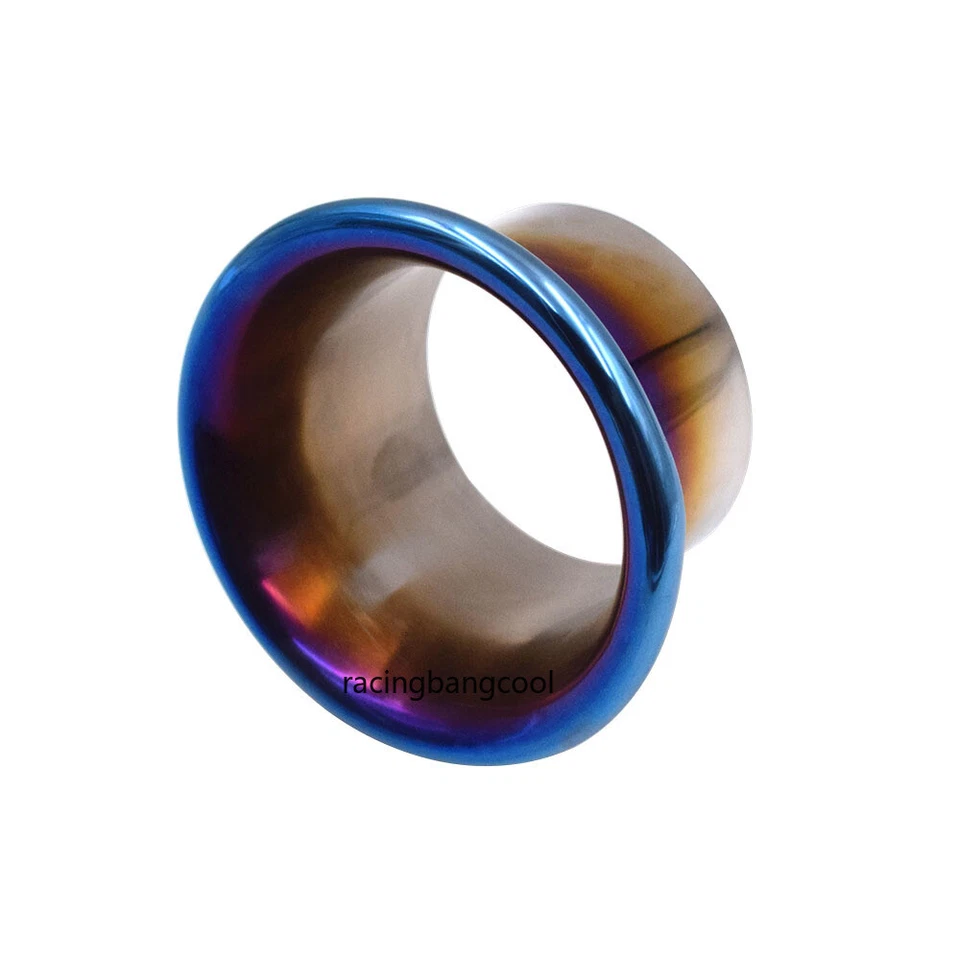 3.5'' JDM Titanium Blue Cold Air Intake System Stack Kit Turbo Horn Funnel Kit - Image 4 of 4