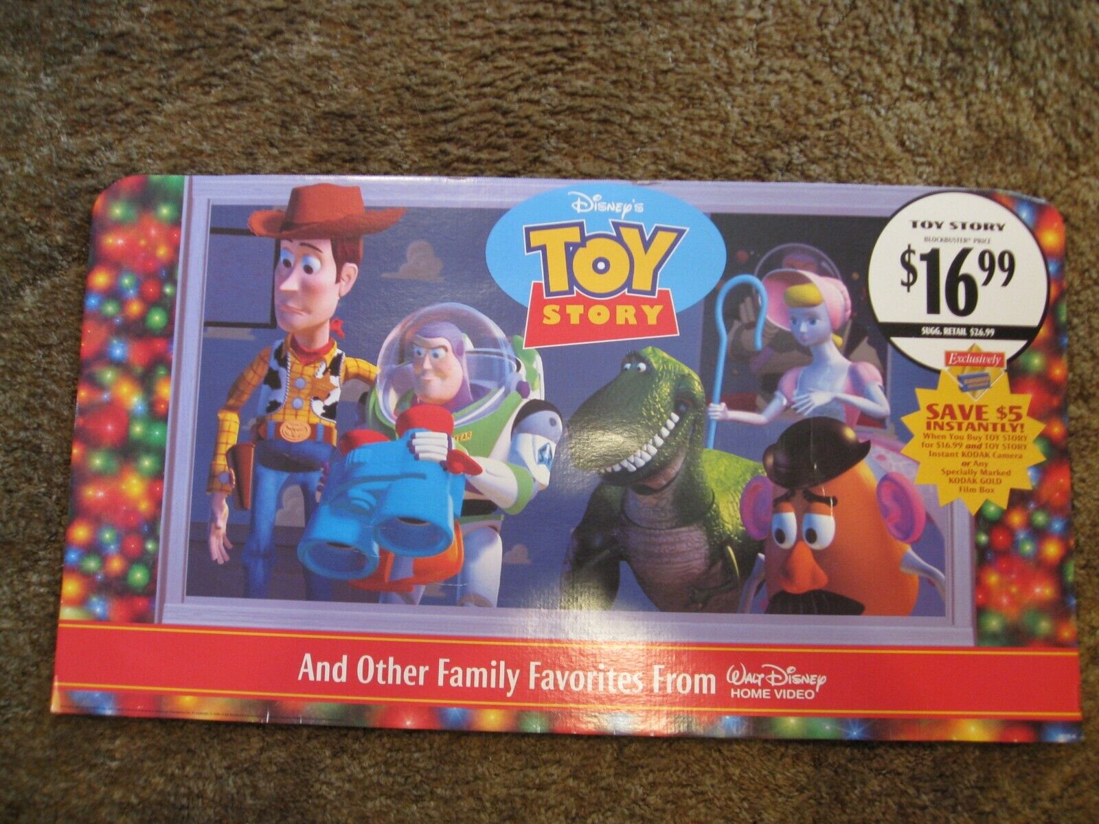 Toy Story - Cardboard Sign - Blockbuster - 34