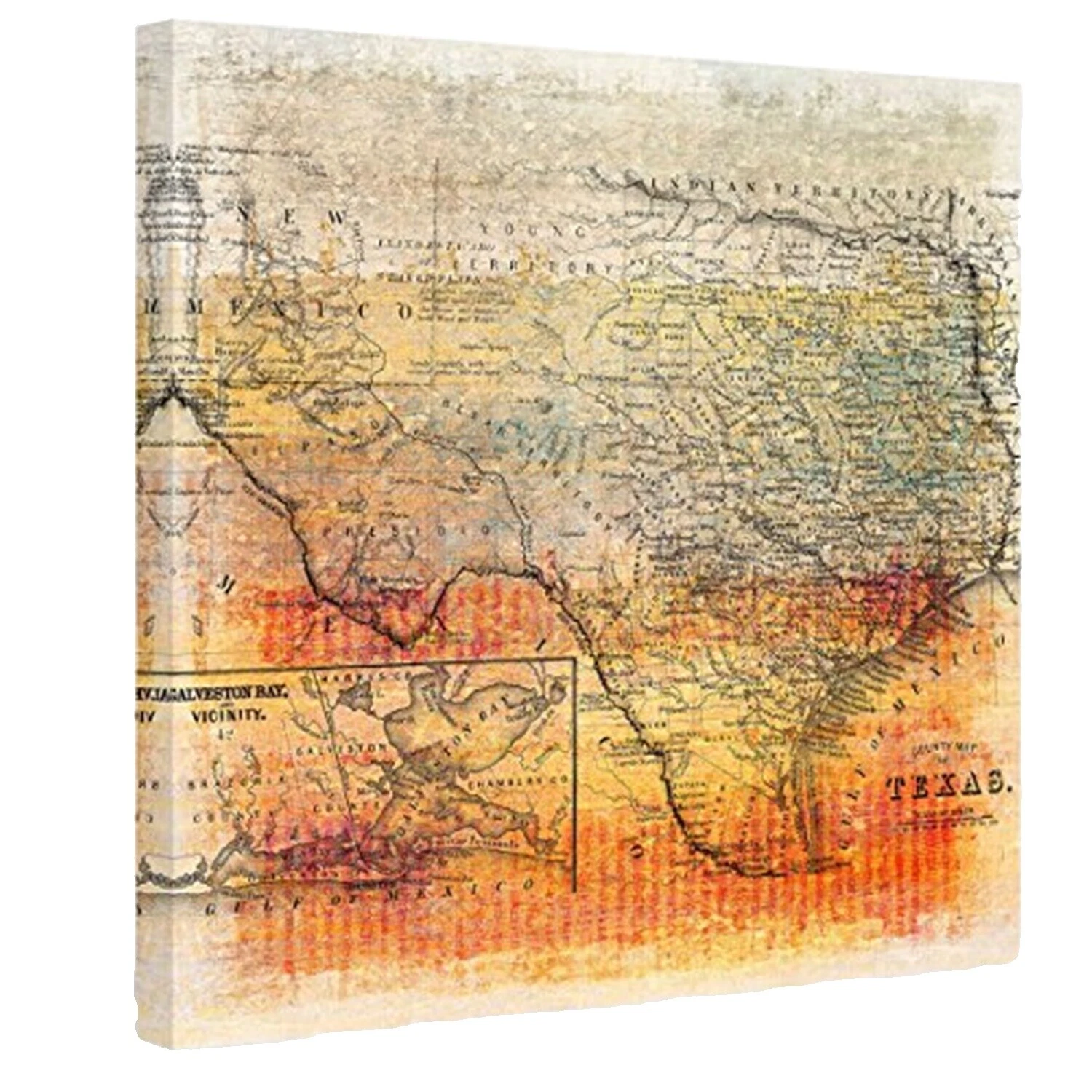 Mapas pinturas de decoración para el Hogar