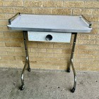 Authentic Mid Century Modern 1960s One Drawer Laminate & Chrome Stand On Wheels — photo 1