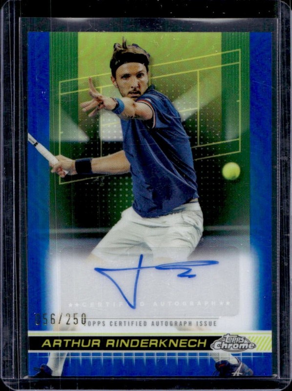 2024 Topps Chrome Arthur Rinderknech Auto Autograph I Blue Refractor #/250