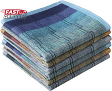 LACS Handkerchiefs Mens Luxury 100 Cotton Handkerchiefs Plaid Pack