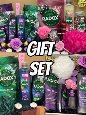 Luxus Radox Pamper Geschenksets für Männer & Frauen | Badesalz & Soak Spa Korb