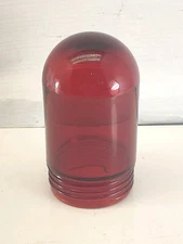 Vintage Oceanic Nautical Red Explosion Proof Globe Glass Lamp Light Industrial