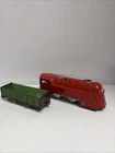 Vintage Tin Wind-up Train Loco Red Locomotive New York Central Marx