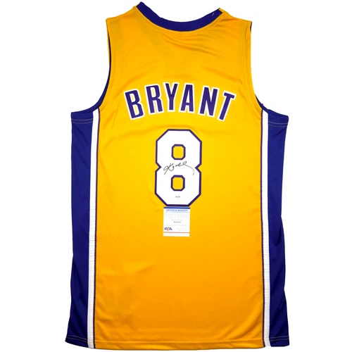 Kobe Bryant SIGNED Los Angeles Lakers NBA Finals M&N Style Jersey w/ PSA DNA COA