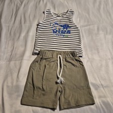 Baby Boy Size 9-12 Months Dino Short Set New Without Tags