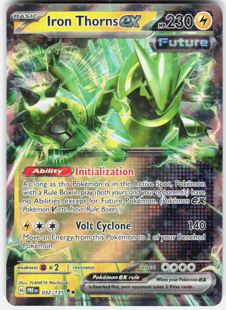 Pokemon TCG Iron Thorns ex Prismatic Evolutions 032/131 Double Rare Holo NM