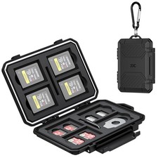 Small 18 Slots Memory Card Case for 8 SD 4 CFA 4 TF and 2 Nano SIM Cards, IP6...